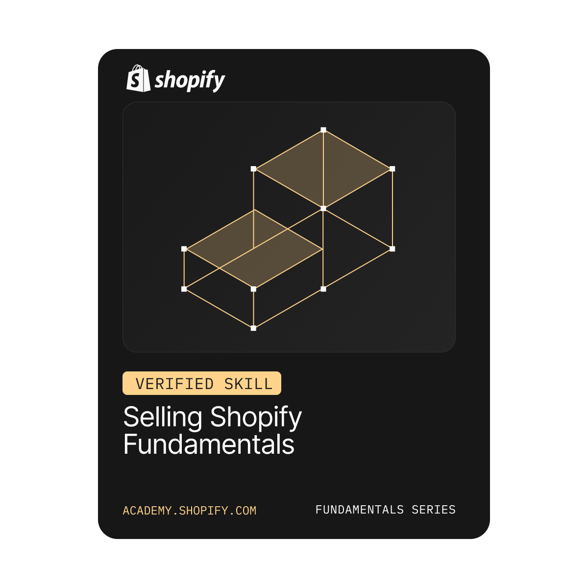 Shopify Selling Shopify Fundamentals Verified Skill Badge